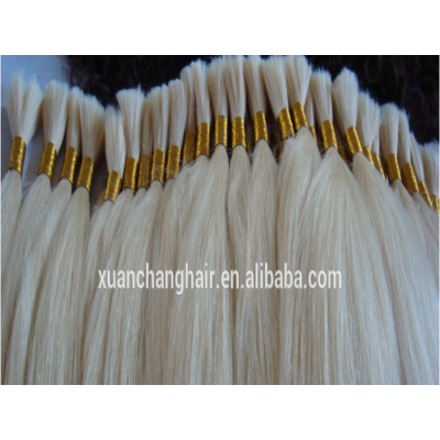 Blonde Color 100% Cheap Natural Brazilian Remy Human Hair Bulk 100g.