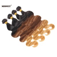 Grade 9A Wholesale Price Peruvian Hair Extensions 12-24inch Body Wave Ombre Hair T1B/33/27