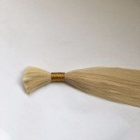 24''blonde color 100% pure Virgin Indian Temple Hair, cheap unprocessed indian hair bulk