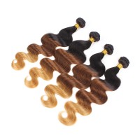 Grade 10A Factory Wholesale Virgin Peruvian Hair Extensions Body Wave Ombre 1B/33/27 Hair Bundles